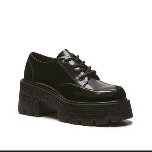 Steve Madden Black Platform Oxford Shoes